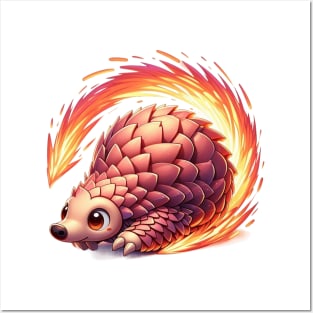 Blazing Fast Pangolin Posters and Art